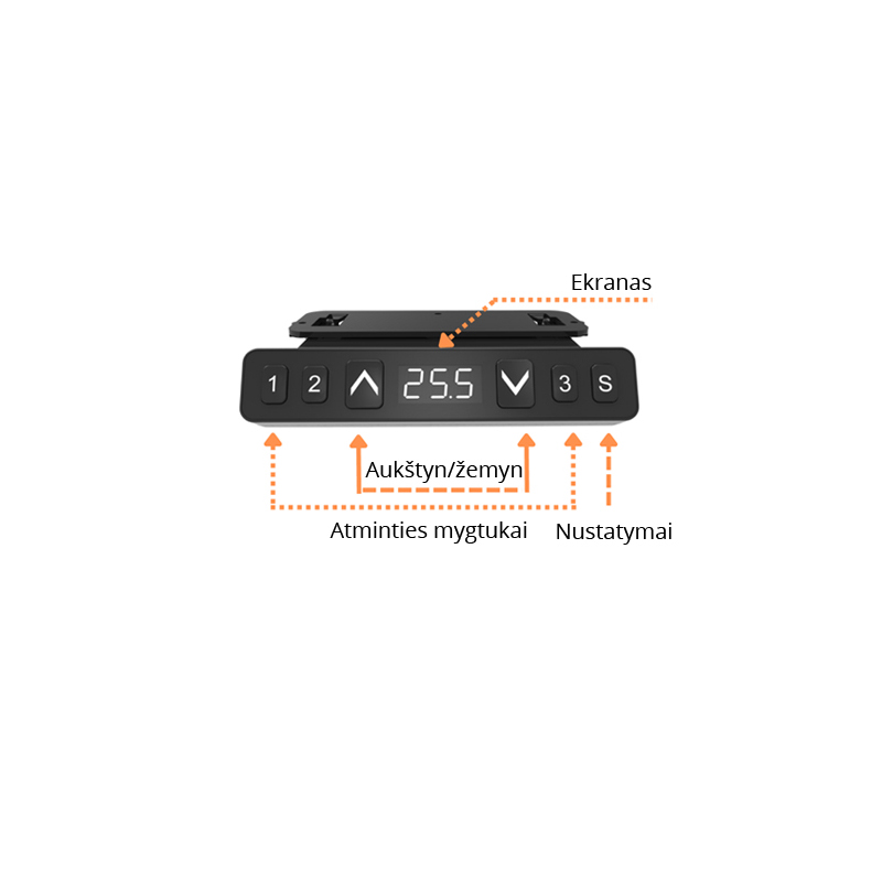 Electric height adjustable desk frames (rectangle, 2p.)