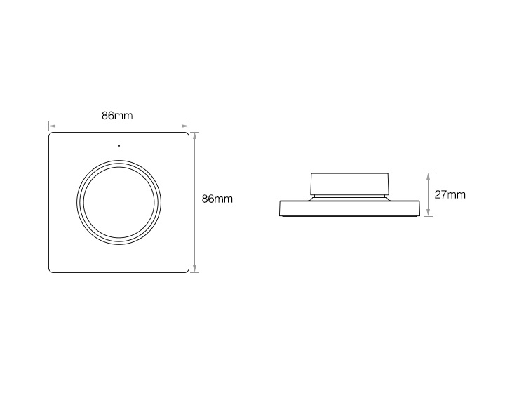 Wall switch for 1-zone single color LED strip (ECO)
