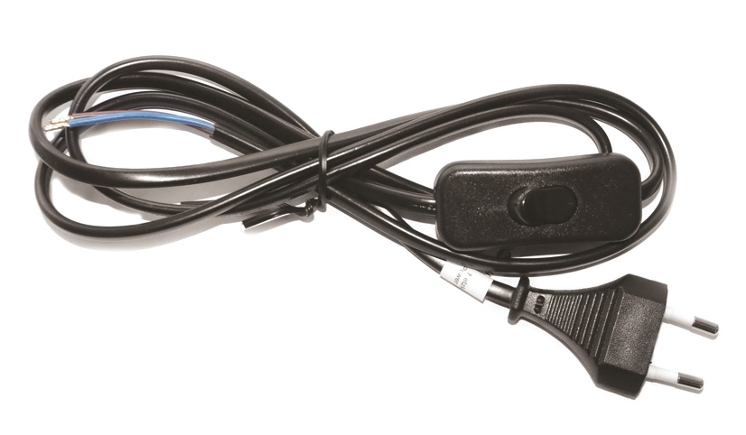Euro cord for assembly with switch