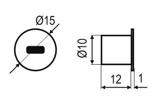 Double sensor switch for doors (recessed)