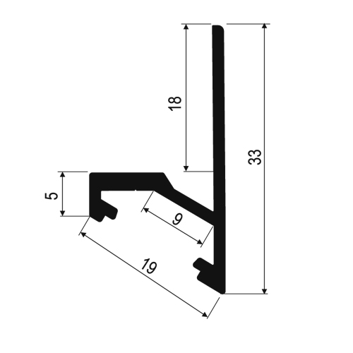 LED profilis kampinis CORNER SHELF